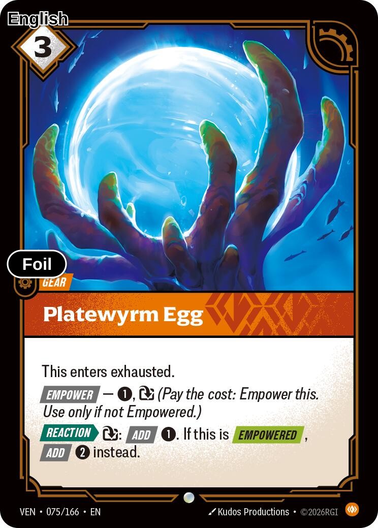 Platewyrm Egg [VEN - 075/166] C Vendetta - Foil
