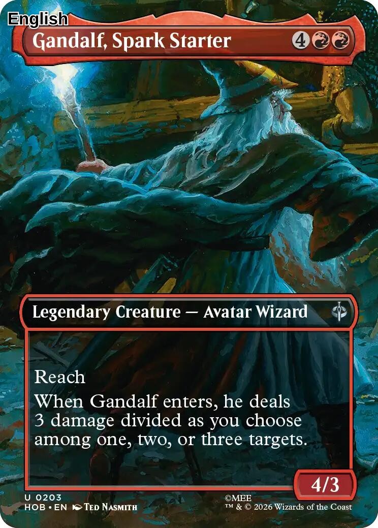 (Preorder) Gandalf, Spark Starter (Borderless) [HOB - 203] The Hobbit