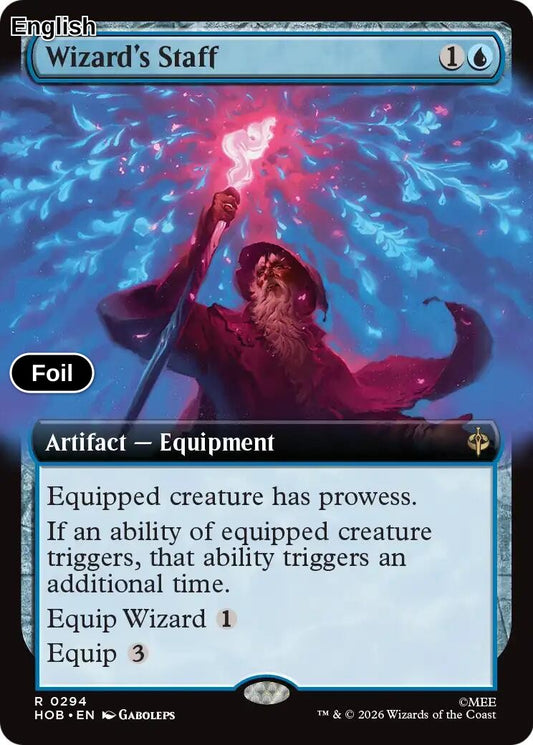 Wizard's Staff (Extended Art) [HOB - 294] R The Hobbit - Foil