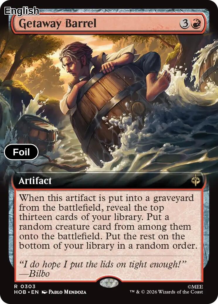 Getaway Barrel (Extended Art) [HOB - 303] R The Hobbit - Foil
