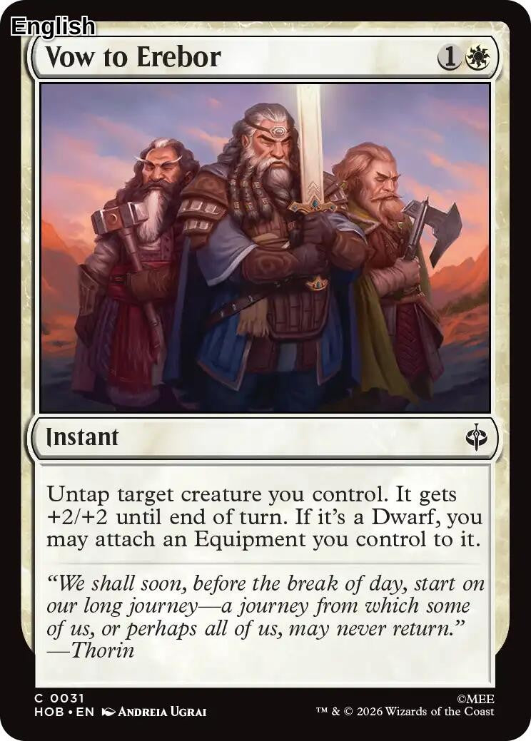 (Preorder) Vow to Erebor [HOB] The Hobbit