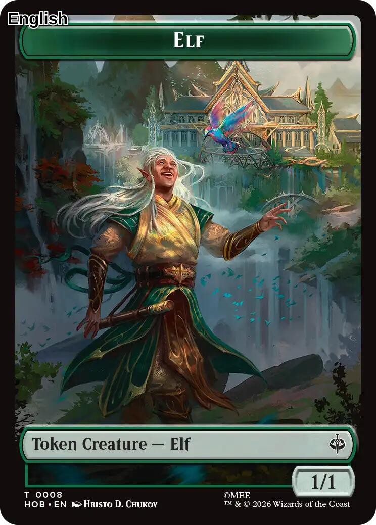 Elf // Treasure (0013) Double-Sided Token [HOB - 8 // 13] T The Hobbit