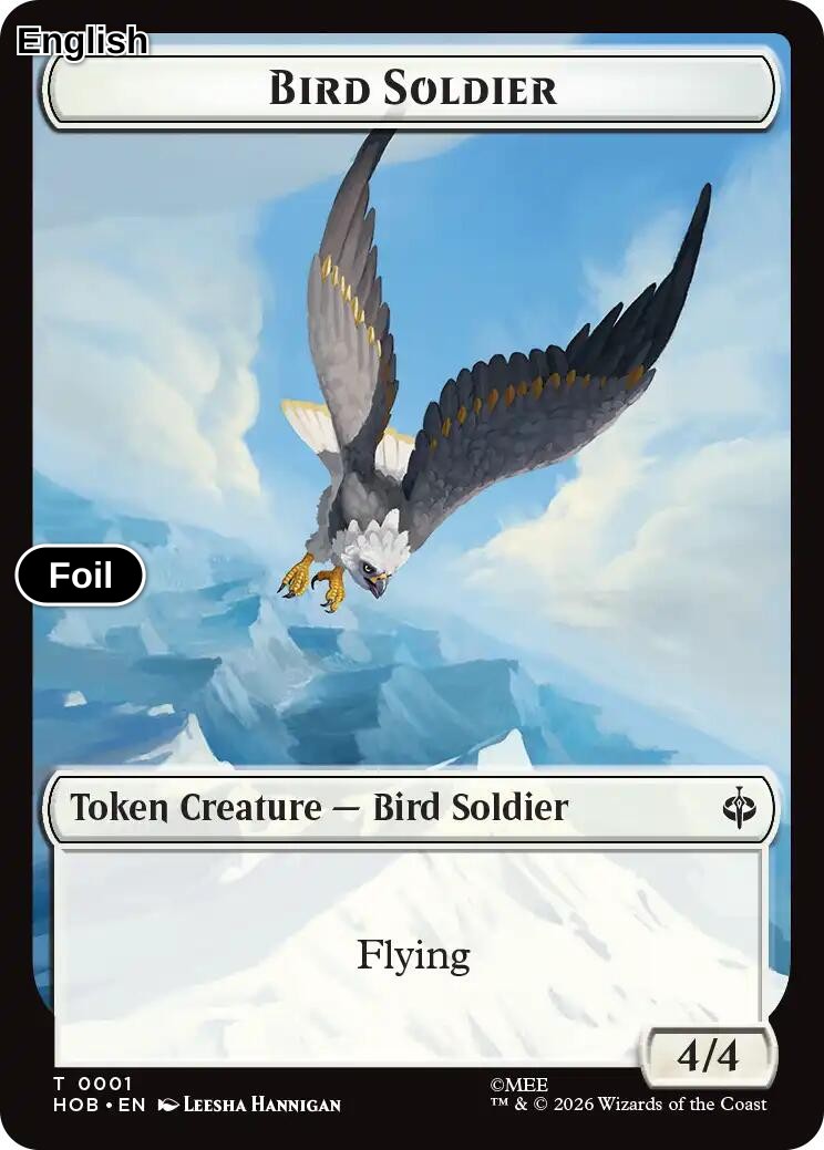 Bird Soldier // Axe Double-Sided Token