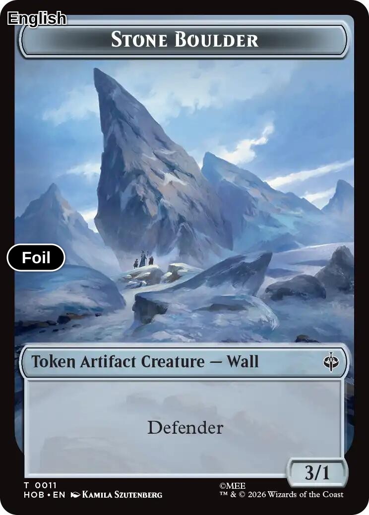 Stone Boulder // Dragon Double-Sided Token