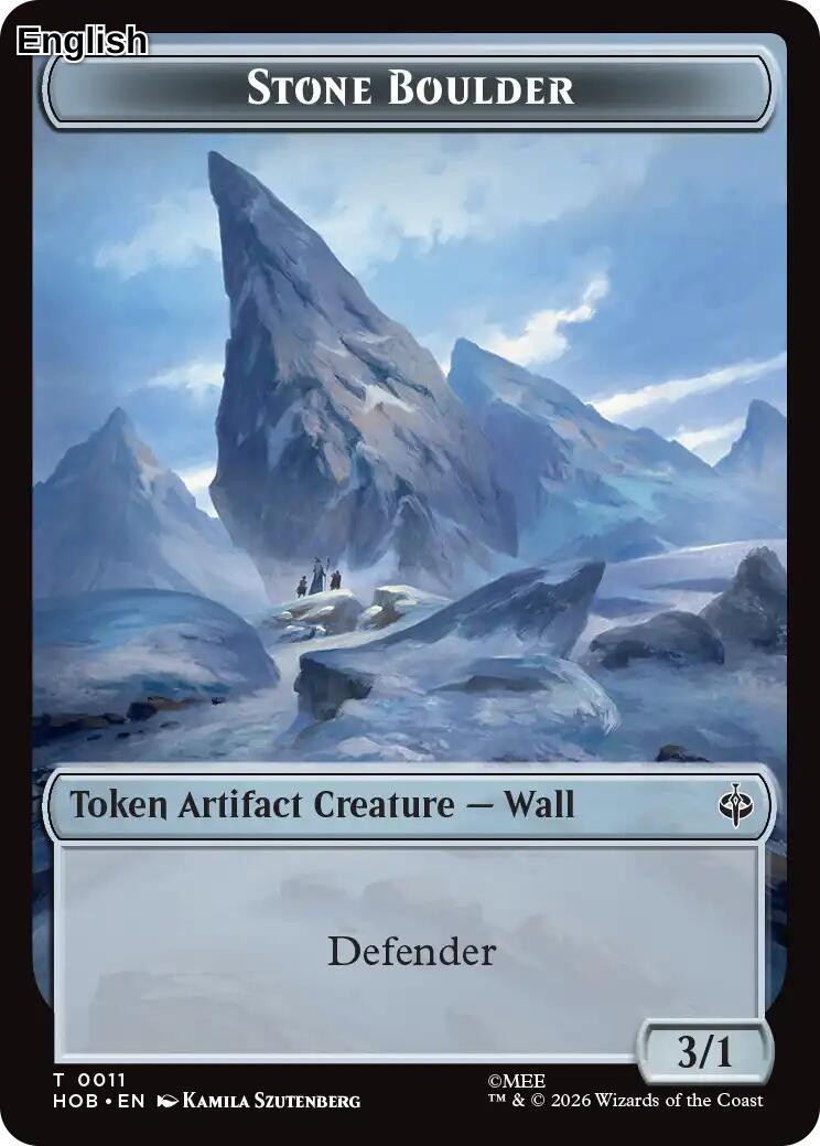 Stone Boulder // Bear Double-Sided Token