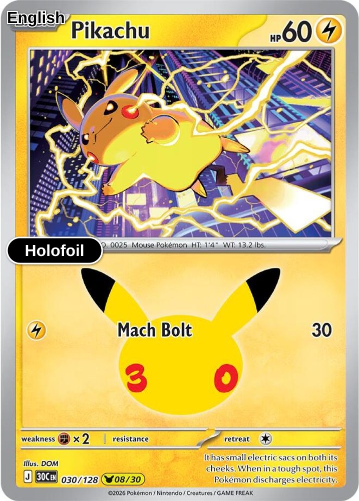Pikachu - 030/128