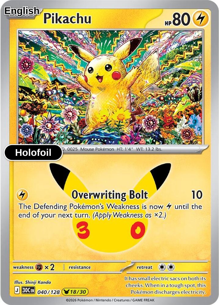Pikachu - 040/128
