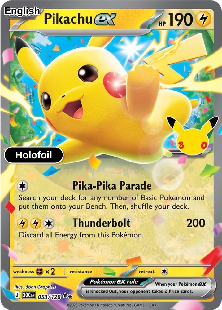 Pikachu ex - 053/128