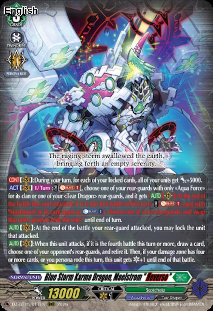 Blue Storm Karma Dragon, Maelstrom "Reverse"