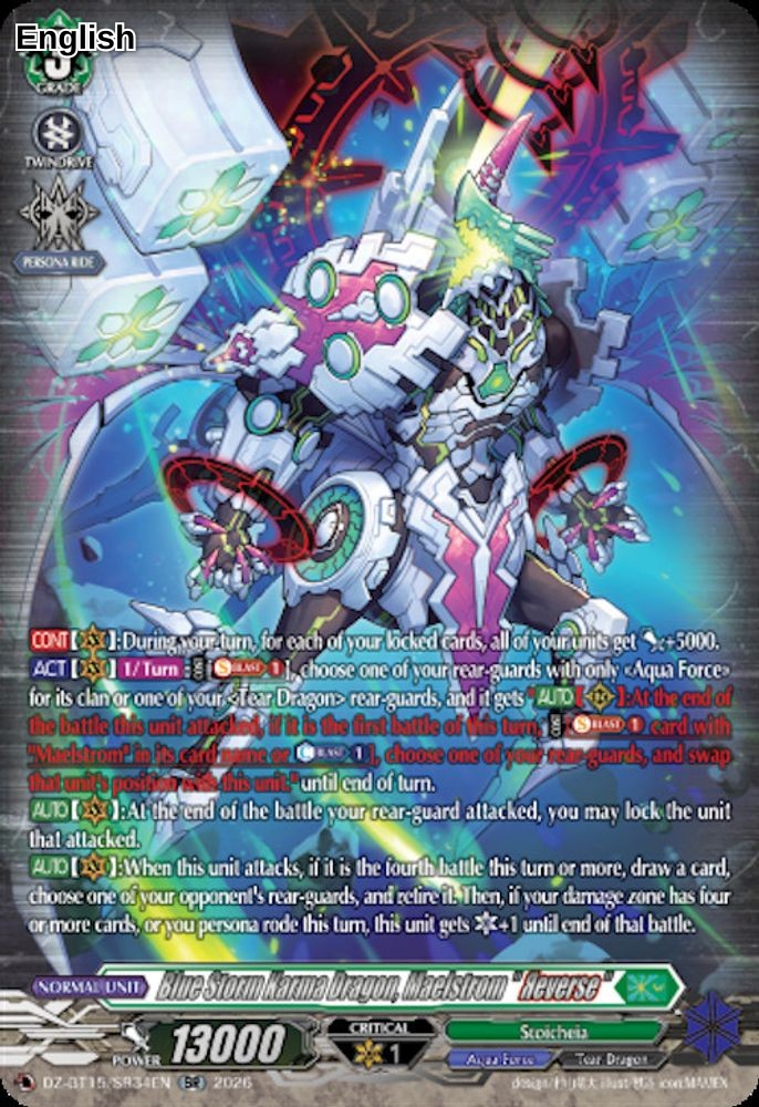 Blue Storm Karma Dragon, Maelstrom "Reverse" (SR)