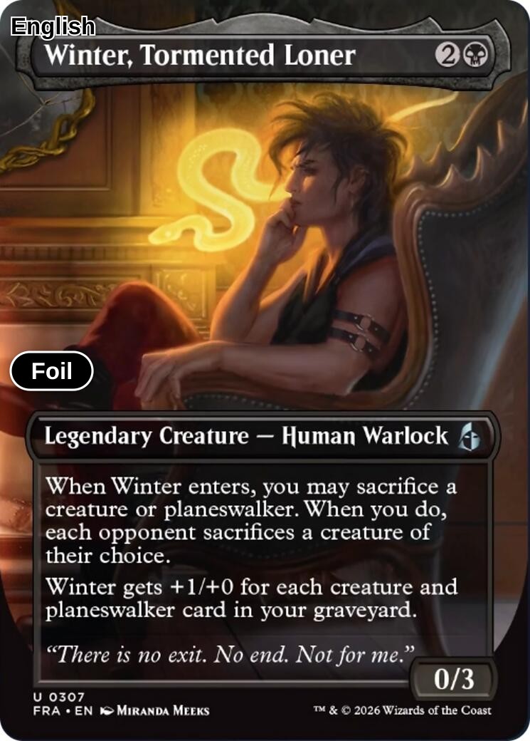 Winter, Tormented Loner (Borderless) [FRA - 307] U Reality Fracture - Foil