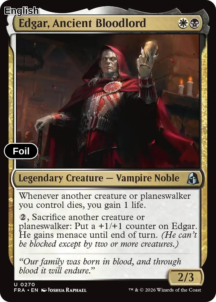 Edgar, Ancient Bloodlord
