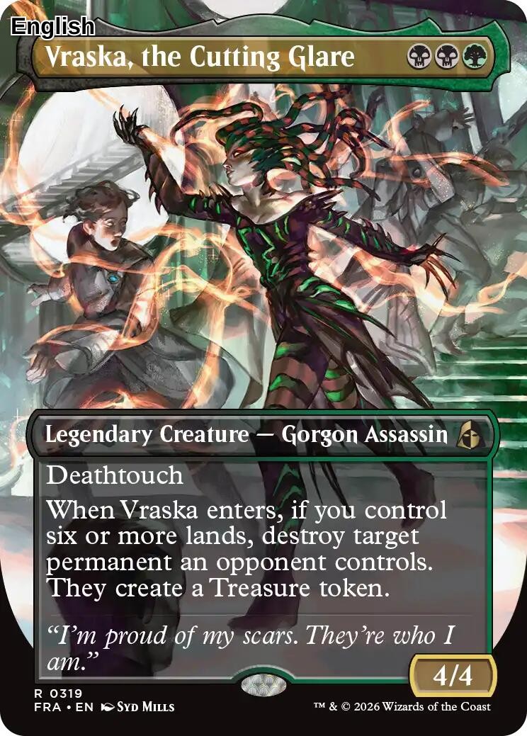 Vraska, the Cutting Glare (Borderless) [FRA - 319] R Reality Fracture
