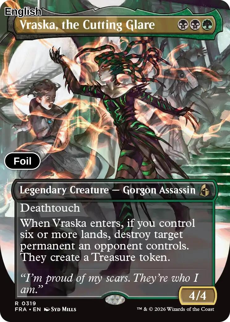 Vraska, the Cutting Glare (Borderless) [FRA - 319] R Reality Fracture - Foil