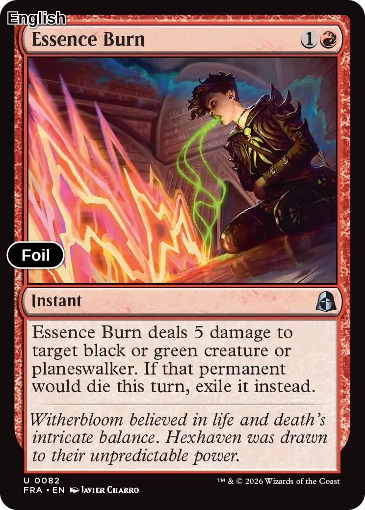 Essence Burn [FRA - 82] U Reality Fracture - Foil