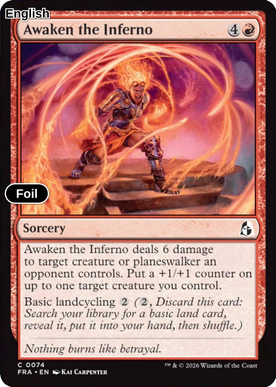 Awaken the Inferno [FRA - 74] C Reality Fracture - Foil