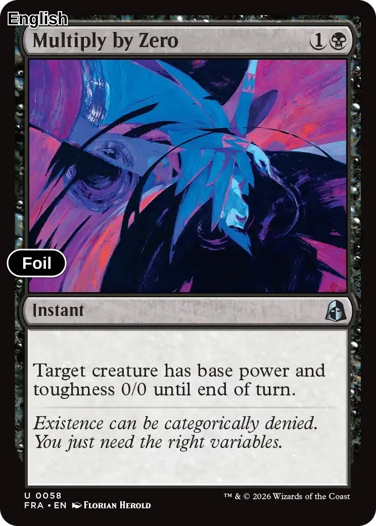 Multiply by Zero [FRA - 58] U Reality Fracture - Foil