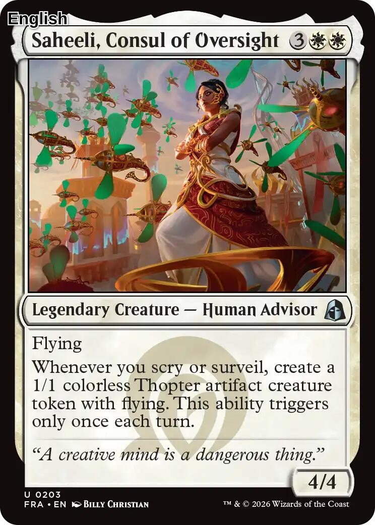 Saheeli, Consul of Oversight