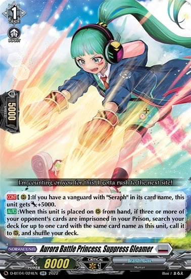Aurora Battle Princess, Suppress Gleamer (D-BT04/024EN) [Awakening of Chakrabarthi]
