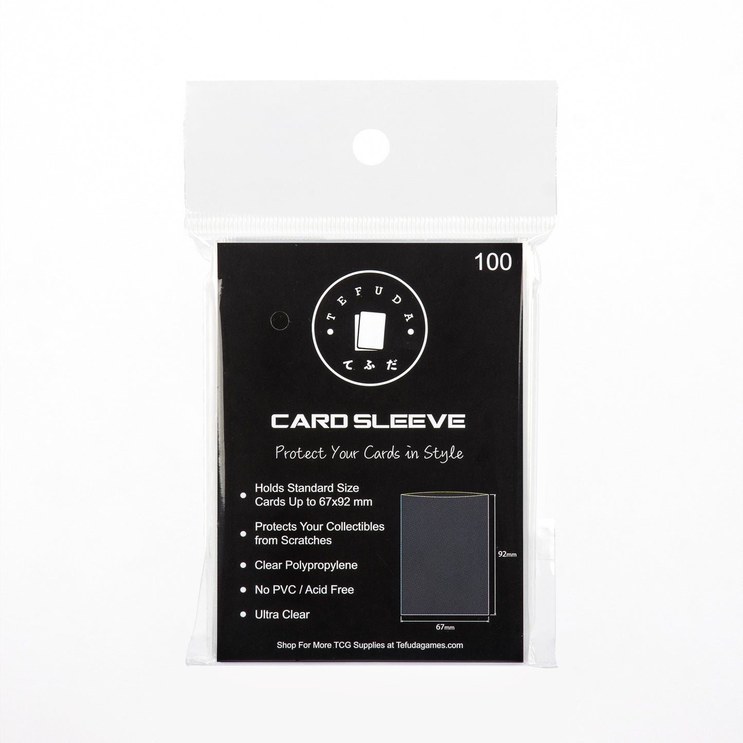 Tefuda Premium Penny Sleeves – 100 Pack (Japanese & Standard Size)