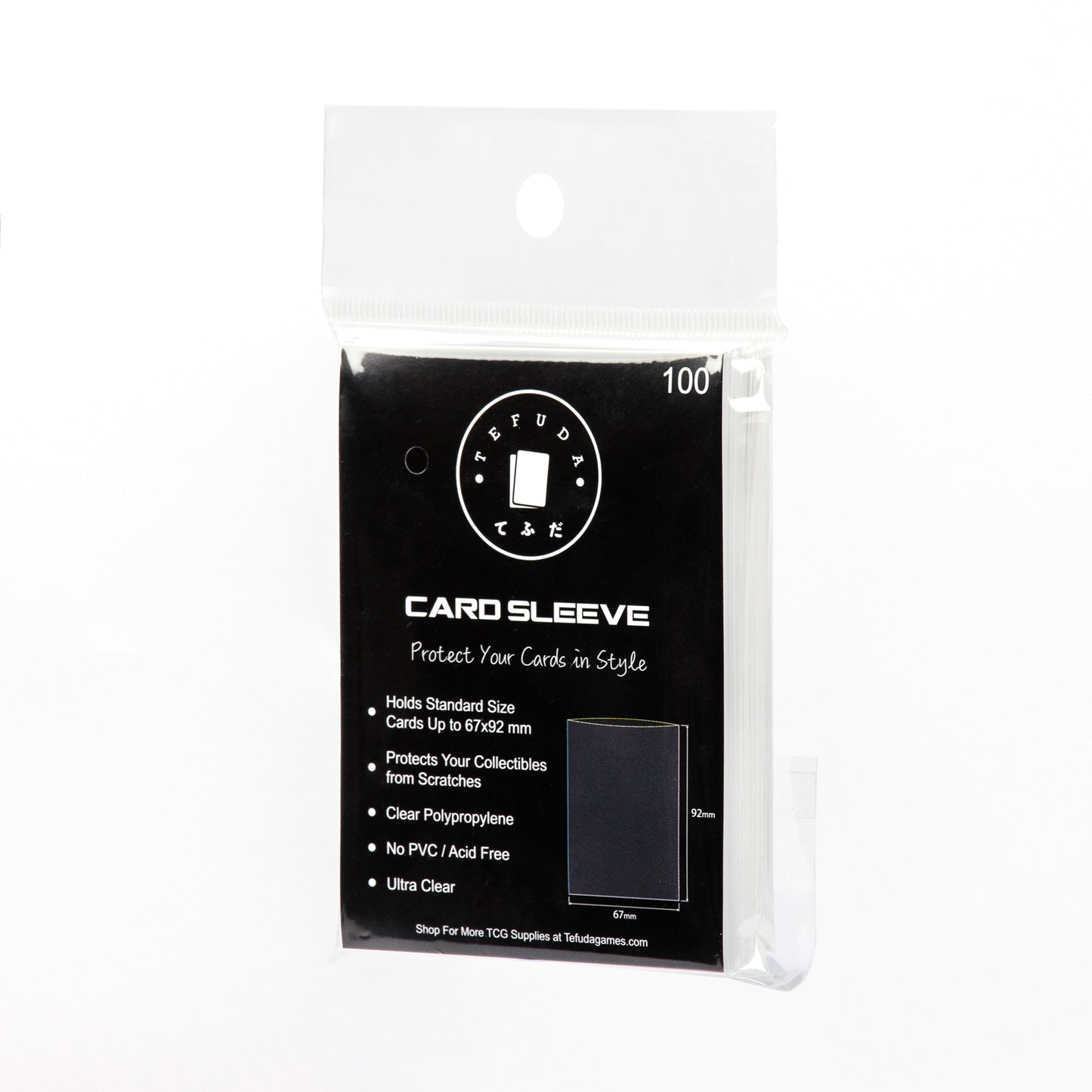 Tefuda Premium Penny Sleeves – 100 Pack (Japanese & Standard Size)