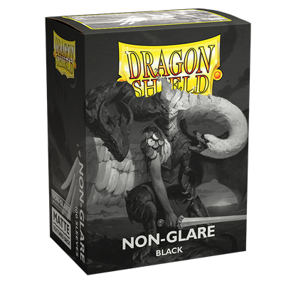 Dragon Shield: Standard 100ct Sleeves - Black (Non-Glare Matte)