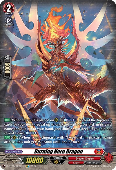 Burning Horn Dragon (D-BT05/SP02EN) [Triumphant Return of the Brave Heroes]