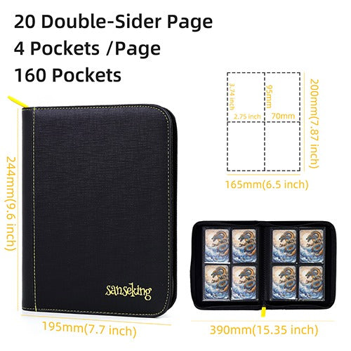 Sanseking 4 Pocket PU Leather Binder