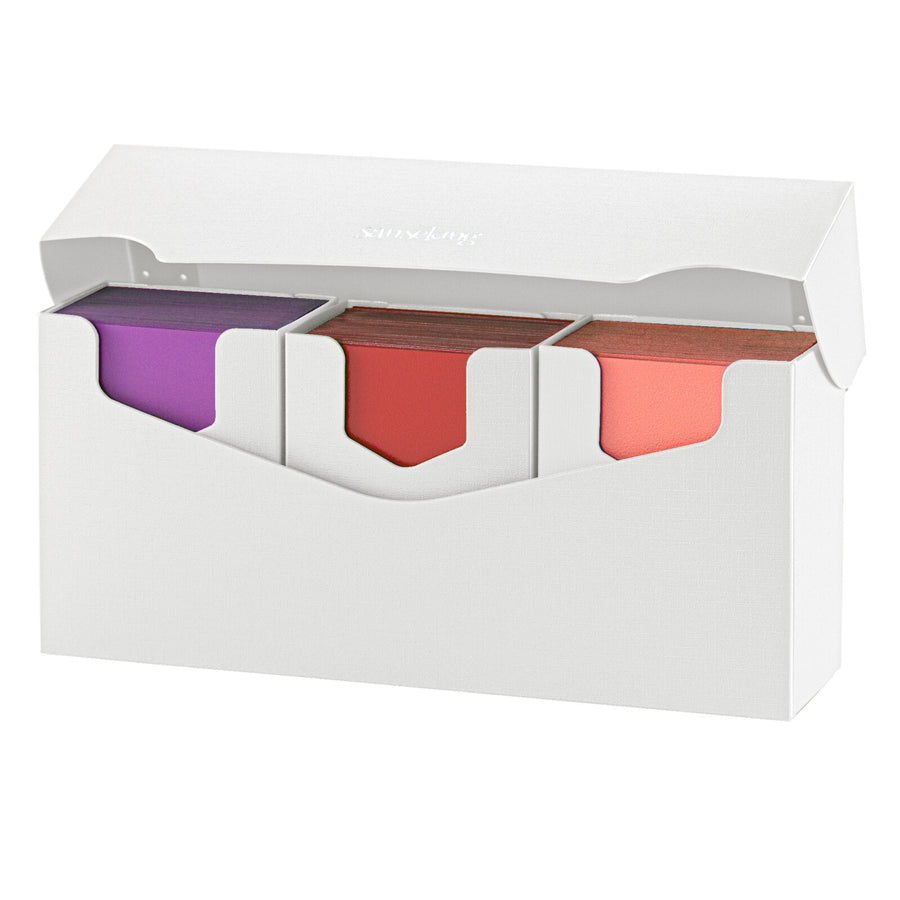 SANSEKING - PLASTIC DECK BOX (300+ CARDS) - WHITE
