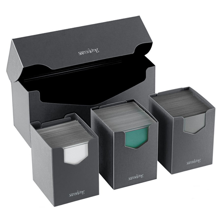 SANSEKING - PLASTIC DECK BOX (300+ CARDS) - BLACK